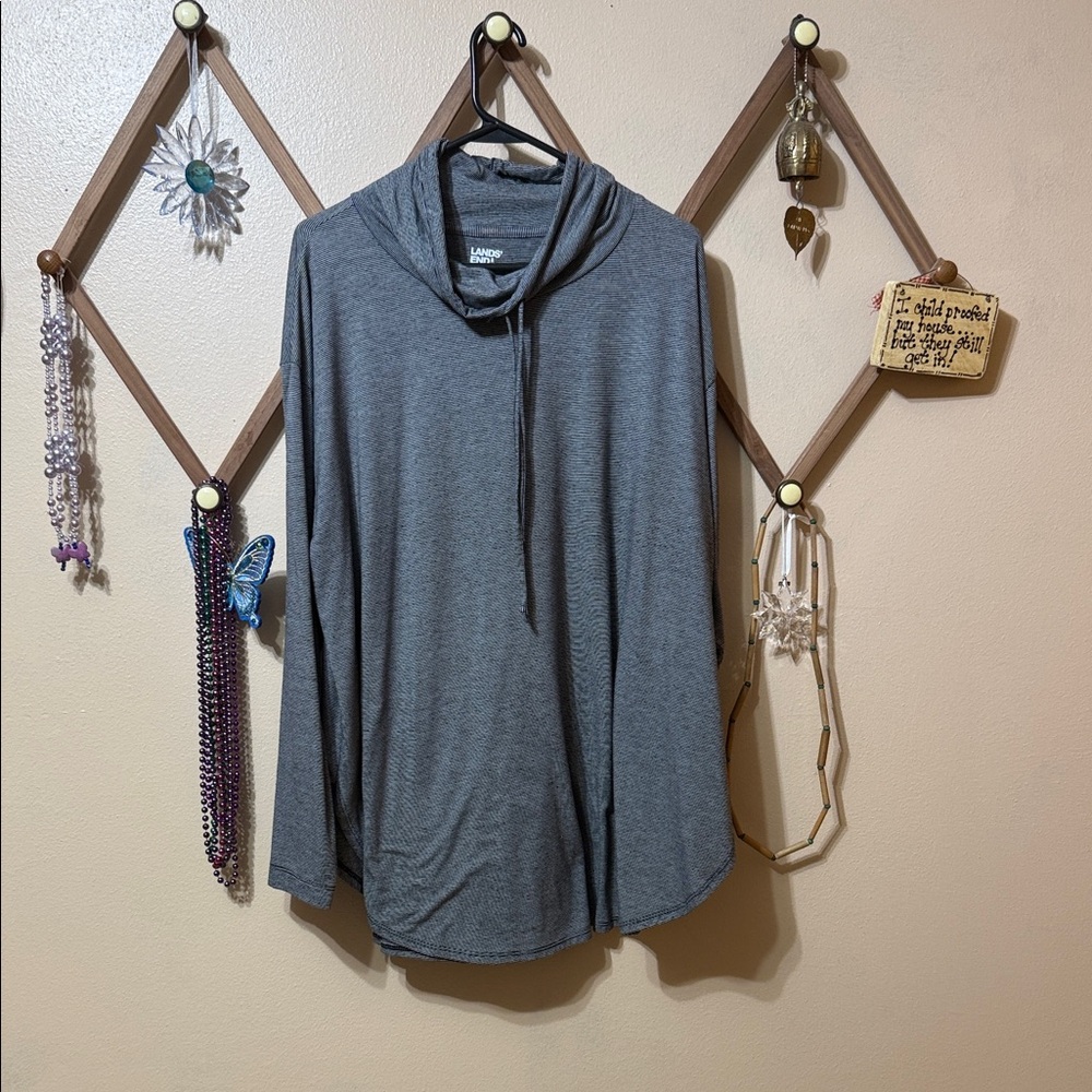 Lands' End Gray Women's Tunic Top
